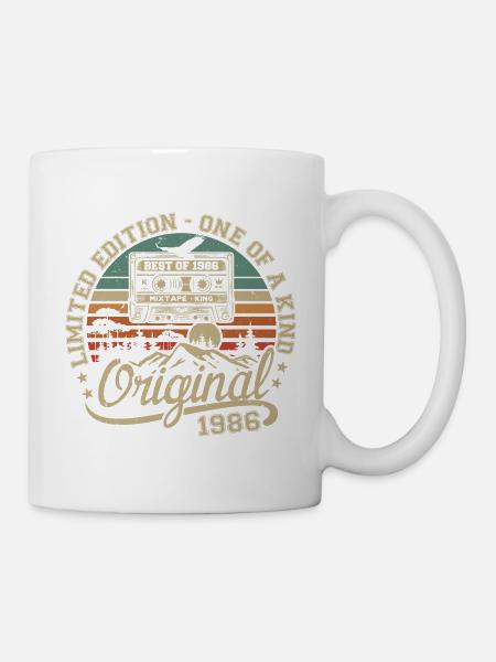 Jahrgang 1986 Geburtstagsgeschenk 1986 Retro 1986 - Tasse - Weiß