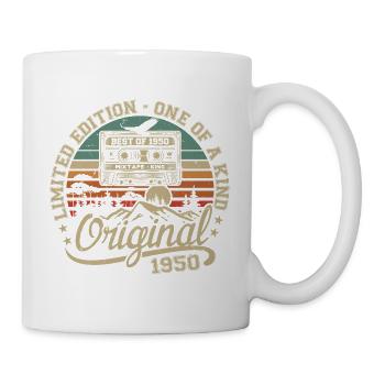 Millésime 1950 Cadeau Anniversaire 1950 Rétro 1950 - Mug blanc - blanc - Droite
