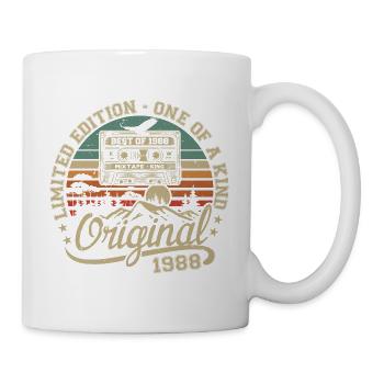 Vintage 1988 Geburtstagsgeschenk 1988 Retro 1988 - Tasse - Weiß - Rechts