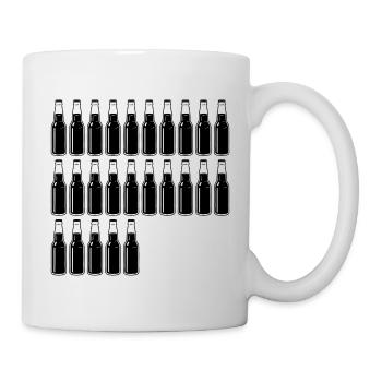25 Bierflaschen - Bier - 25 Jahre - 25. Geburtstag - Tasse - Weiß - Rechts