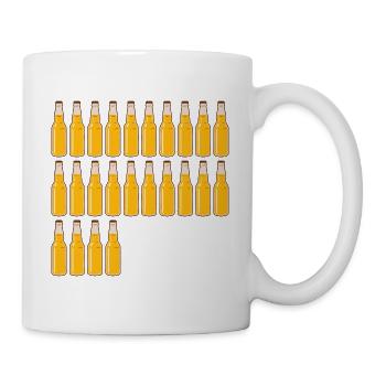 24 Bierflaschen - Bier - 24 Jahre - 24. Geburtstag - Tasse - Weiß - Rechts