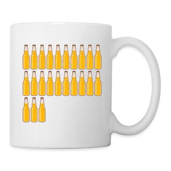23 Bierflaschen - Bier - 23 Jahre - 23. Geburtstag - Tasse - Weiß - Rechts