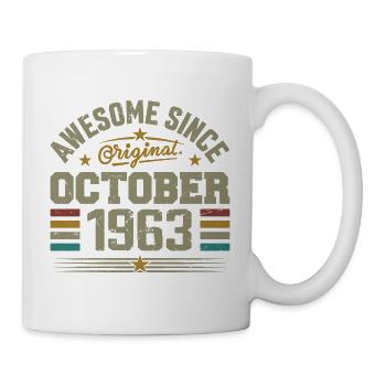 Born in October 1963 | Birthday October 1963 - Mug - white - Right