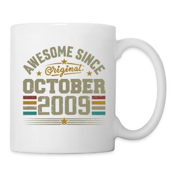 Born in October 2009 | Birthday October 2009 - Mug - white - Right
