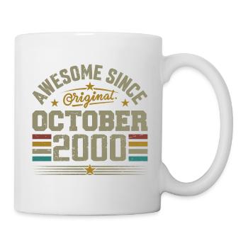 Né en Octobre 2000 | Anniversaire Octobre 2000 - Mug blanc - blanc - Droite