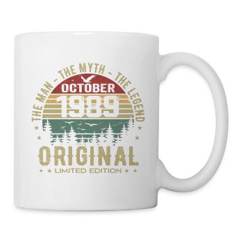 Homme Cadeau D'anniversaire 1989 Octobre 1989 - Mug blanc - blanc - Droite