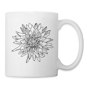 Autumn Flower Dahlia - Mug - white - Right
