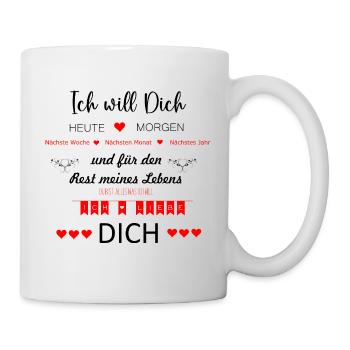 Ich liebe Dich - Tasse - Weiß - Rechts