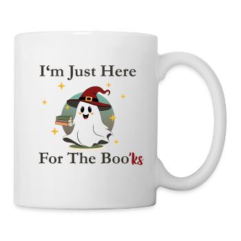 Halloween Ghost with Books - Mug - white - Right