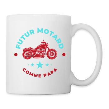 Futur Motard Comme Papa - Mug blanc - blanc - Droite