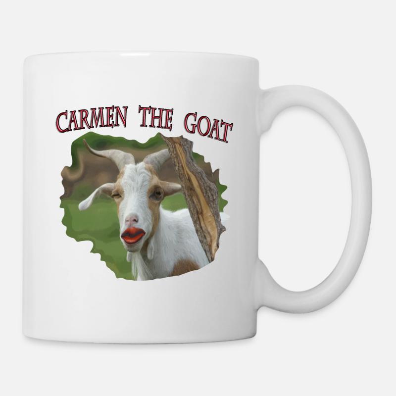 Carmen la chèvre Chèvre Parodie les Geissens - Mug blanc - blanc