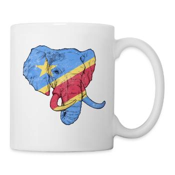 Kongo Elefant - An der Seite der Republik Kongo - Tasse - Weiß - Rechts