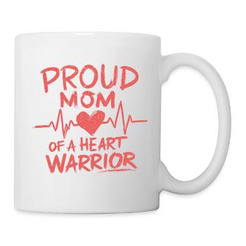 Fière maman d’un combattant cardiaque - Mug blanc - blanc - Droite