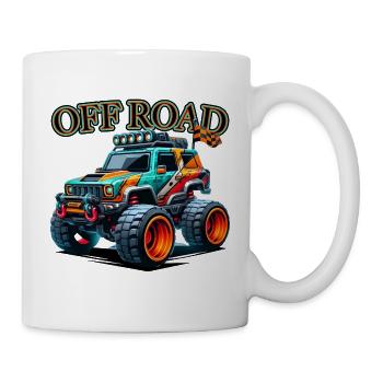 Geländewagen für Kinder Jungs Auto 4x4 Offroad - Tasse - Weiß - Rechts