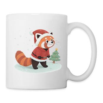 Panda roux - Noël - Mug blanc - blanc - Droite