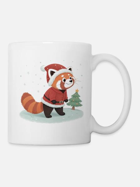 Roter Panda - Weihnachten - Tasse - Weiß