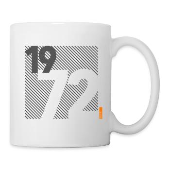 Hergestellt im Jahr 1972 Retro Modernistisches Design Geburtstagsgeschenk - Tasse - Weiß - Rechts