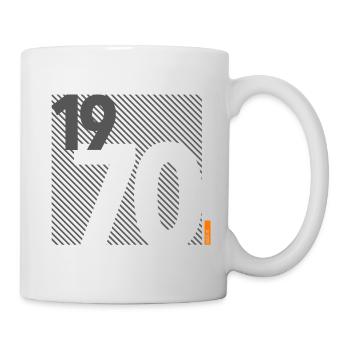 Fabriqué en 1970 Rétro moderniste Design Cadeau d’anniversaire - Mug blanc - blanc - Droite