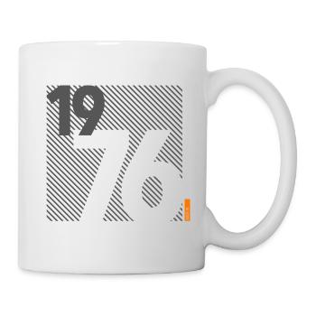 Fabriqué en 1976 Rétro moderniste Design Cadeau d’anniversaire - Mug blanc - blanc - Droite