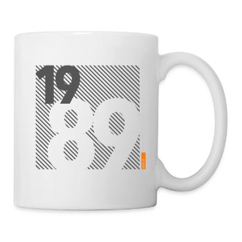 Hergestellt im Jahr 1989 Retro Modernistisches Design Geburtstagsgeschenk - Tasse - Weiß - Rechts