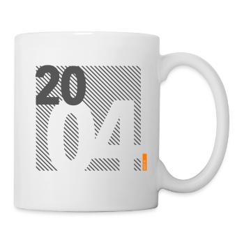 Fabriqué en 2004 Rétro moderniste Design Cadeau d’anniversaire - Mug blanc - blanc - Droite
