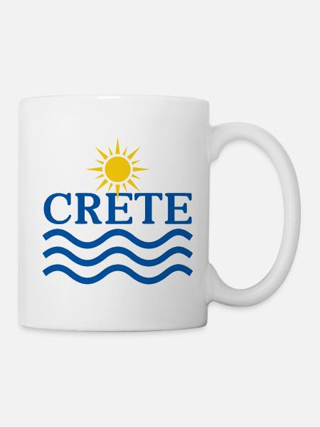 KRETA Griechenland-Sun Waves - Tasse - Weiß