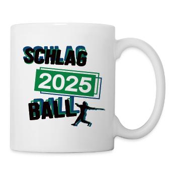 Schlagball Spieler Team Turnier Mannschaft in 2025 - Tasse - Weiß - Rechts