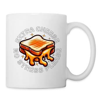 EXTRA CHESSE NO STRESS PLEASE - Mug - white - Right