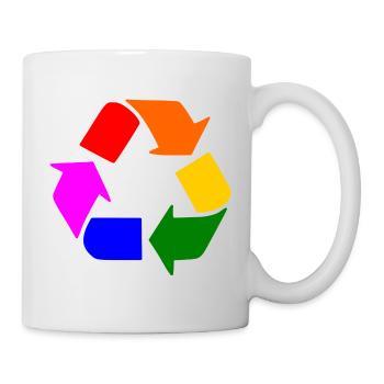 Signe lgbt de paix - signe de paix - Mug blanc - blanc - Droite