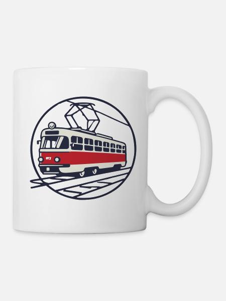 Alte Straßenbahn - Tasse - Weiß