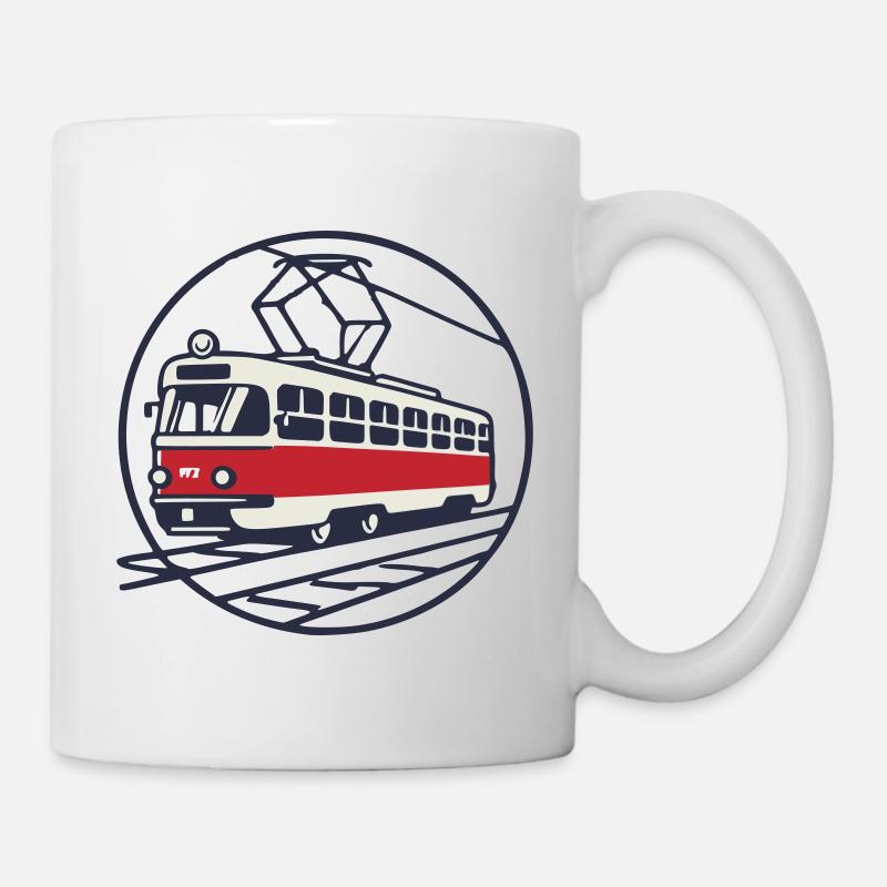 Alte Straßenbahn - Tasse - Weiß