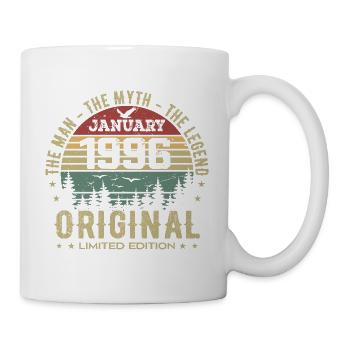 Cadeau D'anniversaire 29 ans, Nées En Janvier 1996 - Mug blanc - blanc - Droite
