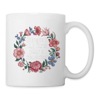 Support The Arts Kiss A Musician - Tasse - Weiß - Rechts