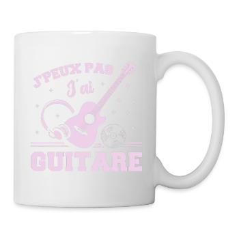 Je Peux Pas J ai Guitare - Mug blanc - blanc - Droite