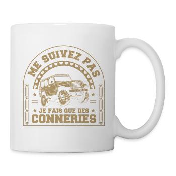 Ich folge mir nicht, ich mache nur dumme Dinge - Tasse - Weiß - Rechts