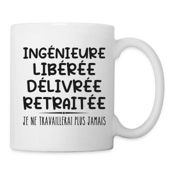 Ingénieure célèbre sa retraite avec humour cadeau - Mug blanc - blanc - Droite