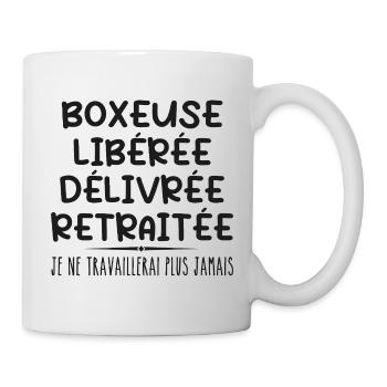 Boxer celebrates retirement with humor gift - Mug - white - Right