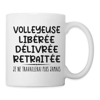 Volleyball player celebrates her retirement with humor gift - Mug - white - Right