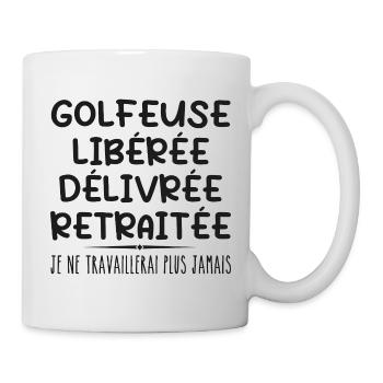 Golfer feiert Ruhestand mit Humor Geschenk - Tasse - Weiß - Rechts