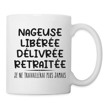 Swimmer celebrates retirement with humor gift - Mug - white - Right