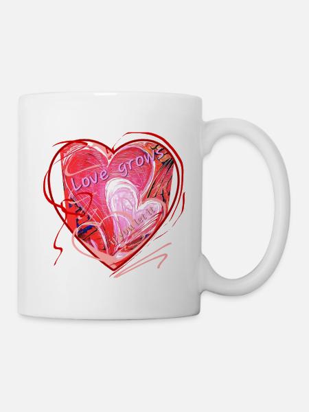 Motif cœur lovegrowsifyouletit - Mug blanc - blanc