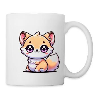 Super Cute Kawaii Baby Fox - Tasse - Weiß - Rechts