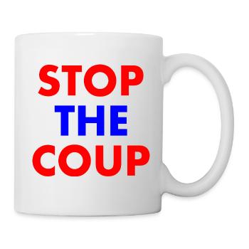 stop the coup - Tasse - Weiß - Rechts