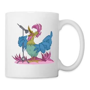 Musiciens de la ville de Brême : Coq au micro – Showtime ! - Mug blanc - blanc - Droite