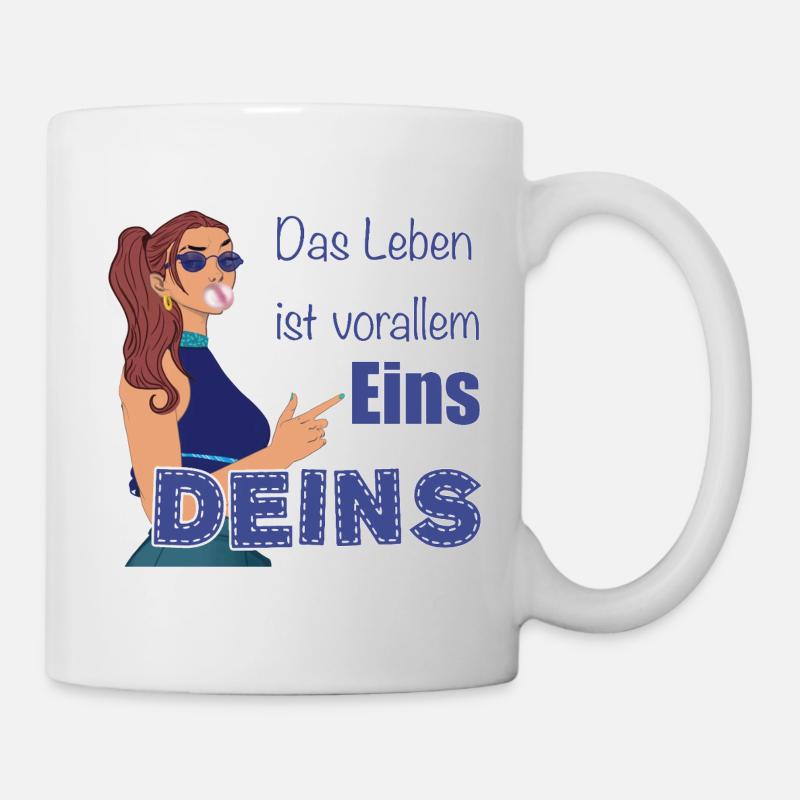 ProllyPolly sagt: Dein Leben - Tasse - Weiß