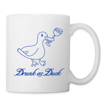Drunk as Duck – Funny Drinking Word Game - Mug - white - Right