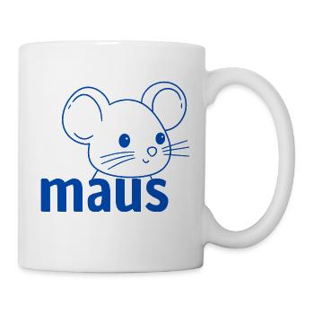 Maus - T Shirt mit einer süßen Maus! - Tasse - Weiß - Rechts