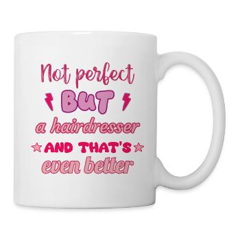 Pas parfait, mais coiffeur, coiffeur cadeau - Mug blanc - blanc - Droite
