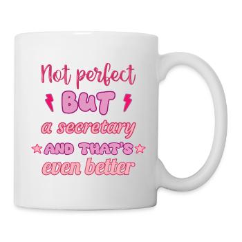 Pas parfaite, mais secrétaire - Mug blanc - blanc - Droite