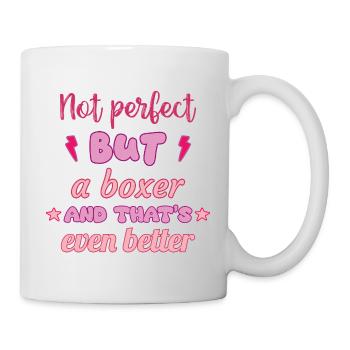 Pas parfait, mais boxeur, boxe - Mug blanc - blanc - Droite